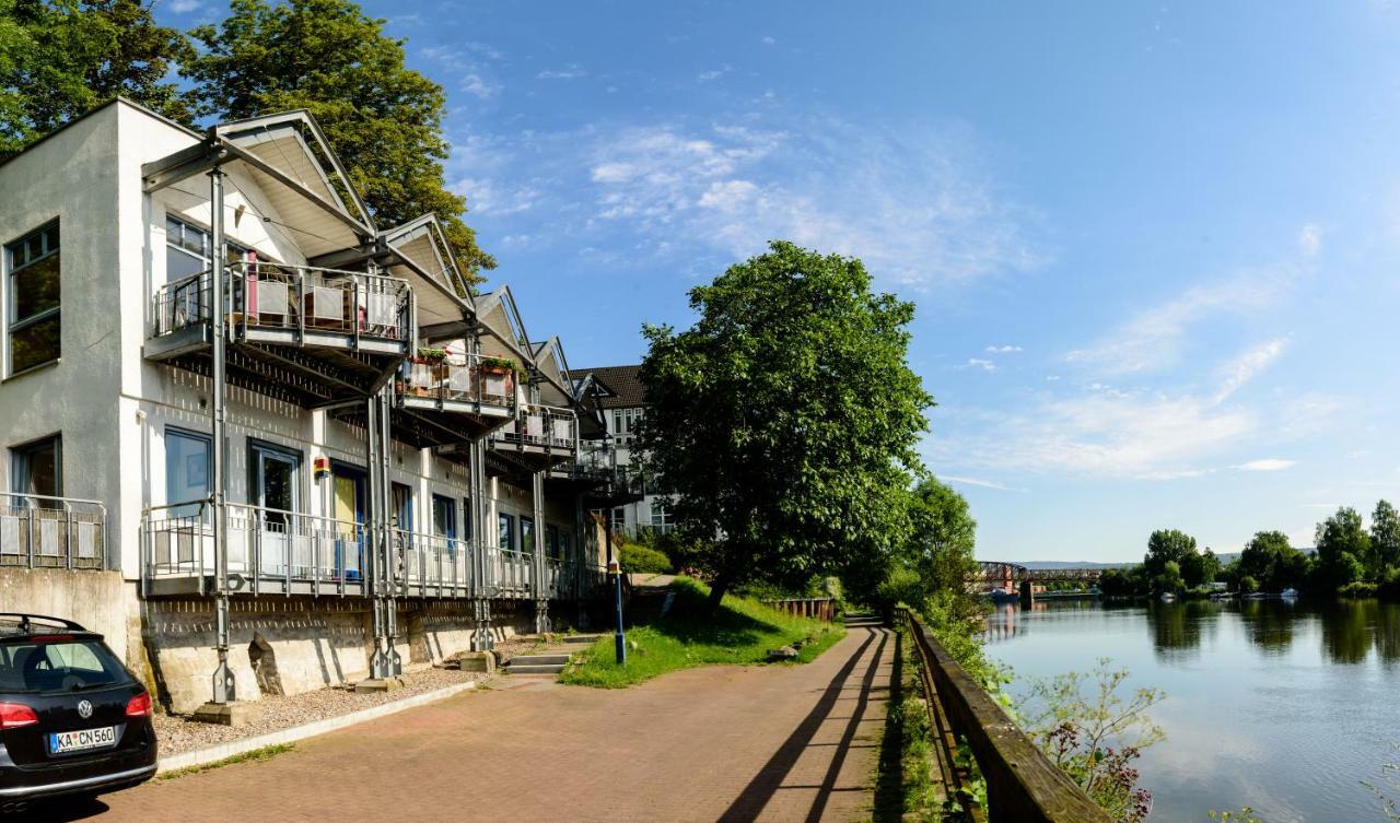 Weserwohnung - Bootshaus Urlaub Am Wasser ฮาเมลน์ ภายนอก รูปภาพ